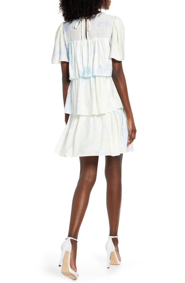English Factory Tiered Ruffle Shift Dress, Alternate, color, 