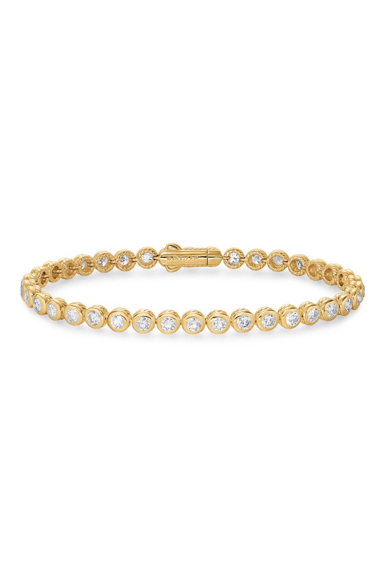 Bezel Set Diamond Tennis Bracelet, 4.7mm, Main, color, GOLD