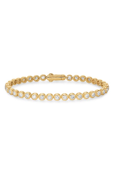 Bezel Set Diamond Tennis Bracelet, 4.7mm
