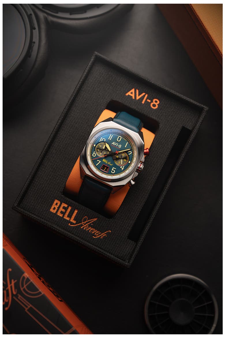 Bell X-1 Machbuster Chronograph Watch, 41mm, Alternate, color, BLUE