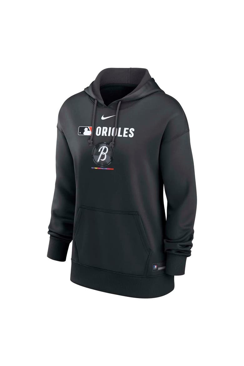 Women's Nike Black Baltimore Orioles Authentic Collection City Connect Performance Pullover Hoodie, Alternate, color, Black