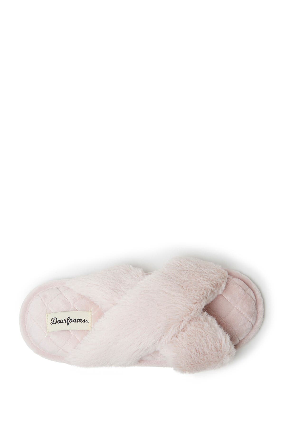 Jessica Faux Fur Crossband Slipper, Alternate, color, DUSTY PINK