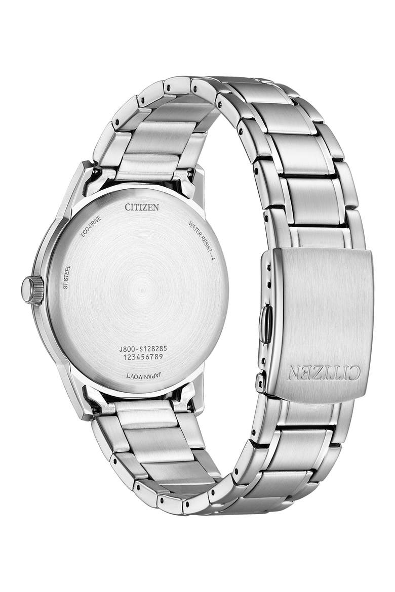 Eco-Drive Bracelet Watch, 40mm, Alternate, color, SILVER-TONE
