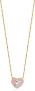 GLAZE JEWELRY Enamel & Cubic Zirconia Heart Pendant Necklace