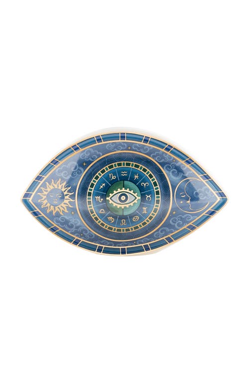 Karma and Luck Celestial Unity - Evil Eye Zodiac Ceramic Statue in Blue/green  product
