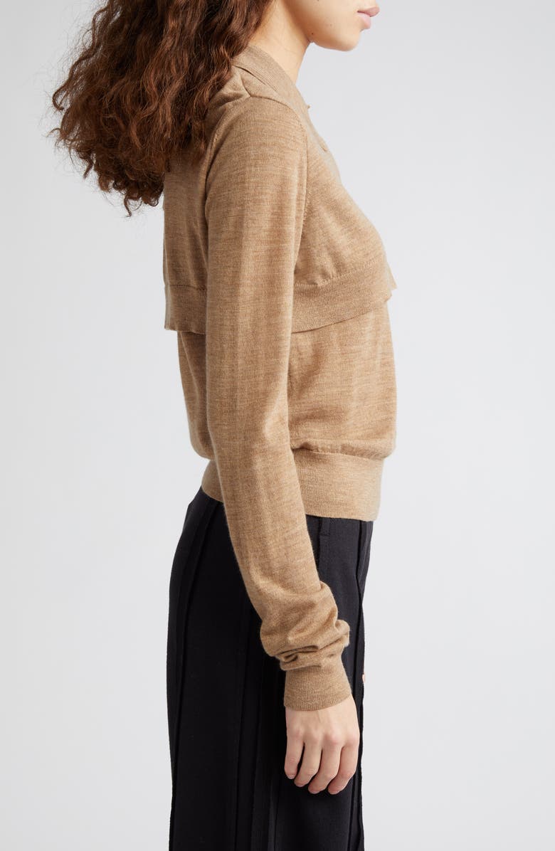 Sandy Liang Seek Layered Merino Wool Sweater, Alternate, color,