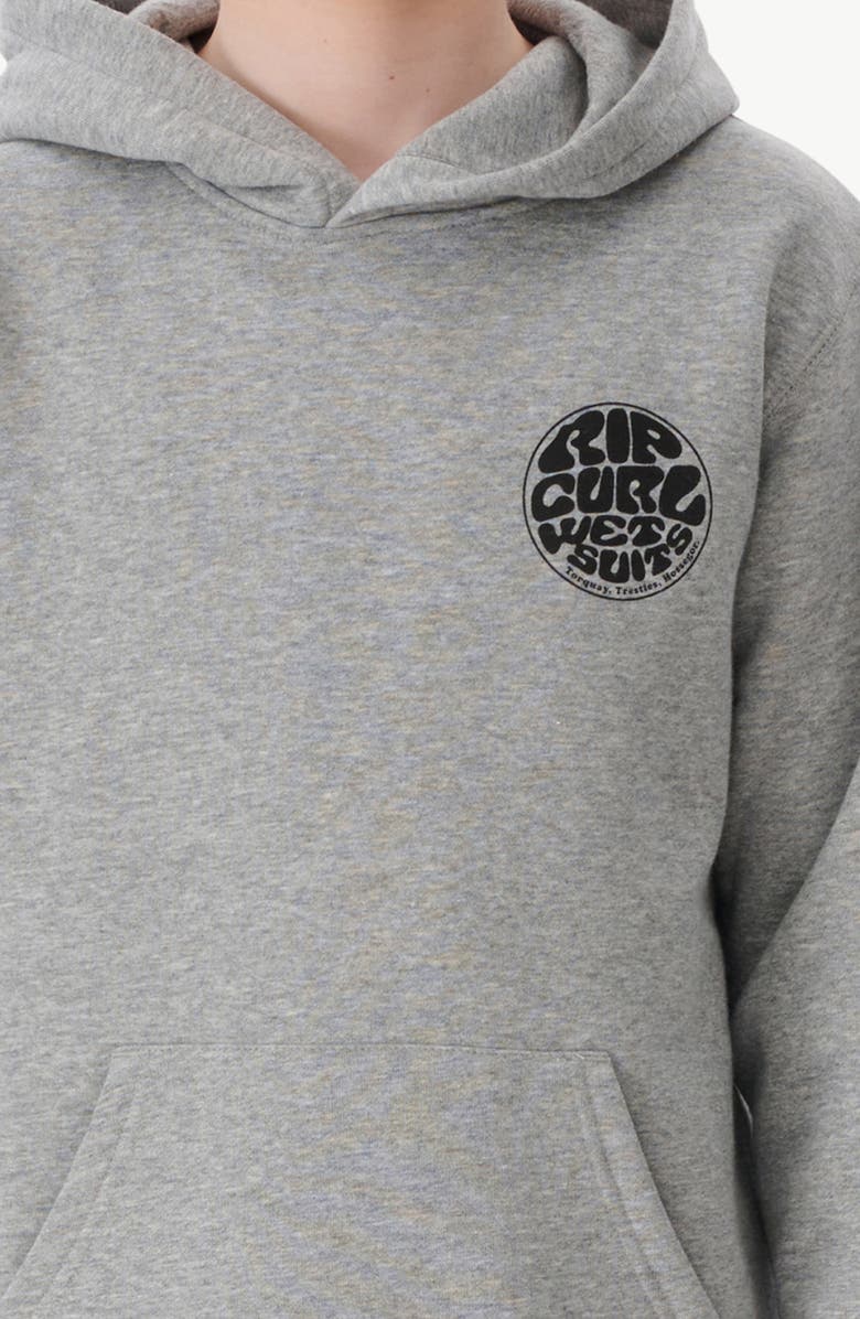 Rip Curl Kids' Wetsuit Icon Fleece Hoodie, Alternate, color, Grey Marle