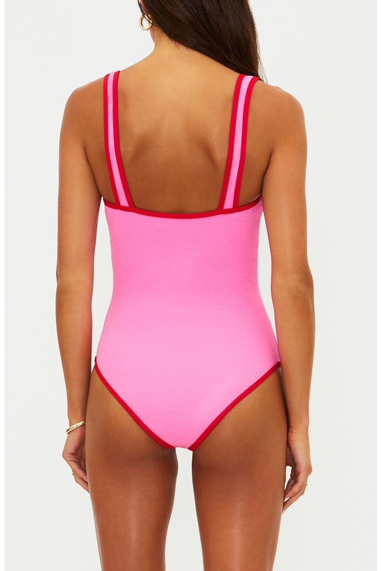 Caia One-Piece Swimsuit, Alternate, color, ELECTRIC PINK