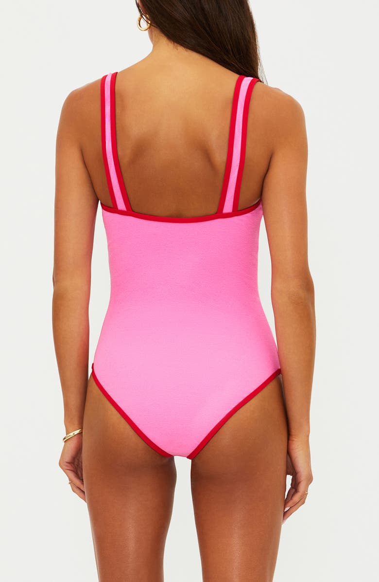 Beach Riot Caia One-Piece Swimsuit, Alternate, color, Electric Pink