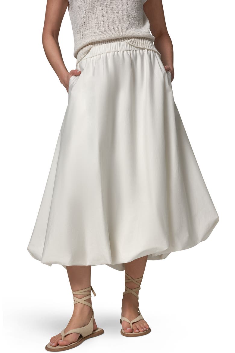 Stretch Poplin Bubble Skirt, Main, color, CREAM