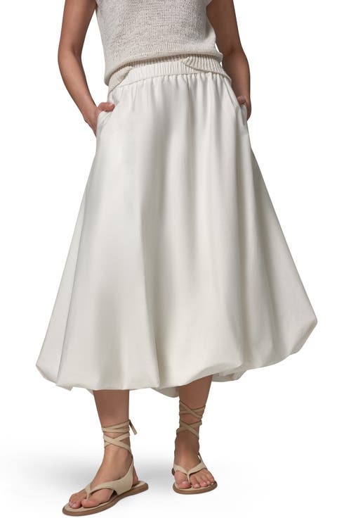 Stretch Poplin Bubble Skirt