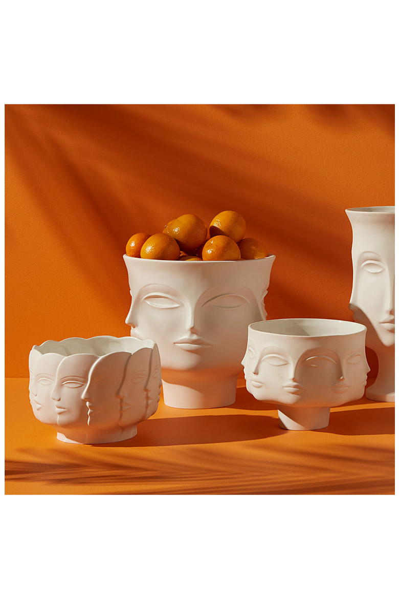 Dora Maar Pedestal Serving Bowl, Alternate, color, White