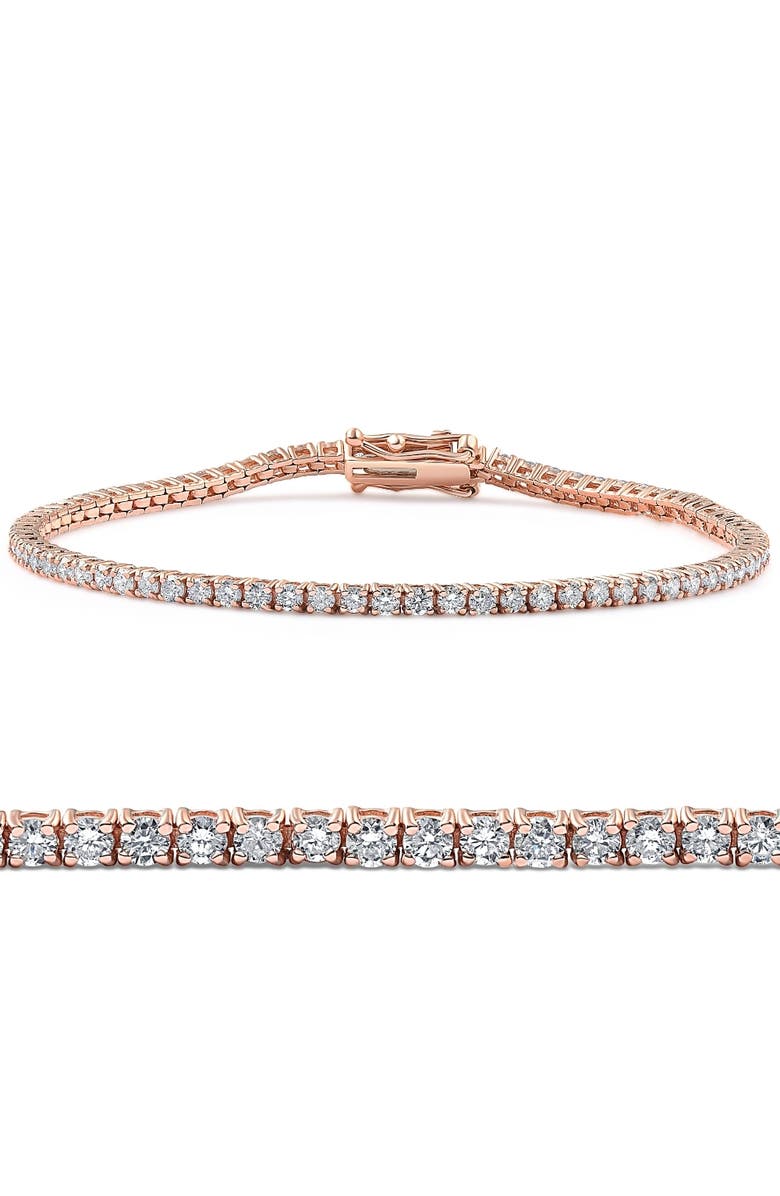 Bliss Diamond 2 Ct Lab Grown Diamond Tennis Bracelet 7" 14k Gold, Main, color, 14K Rose Gold