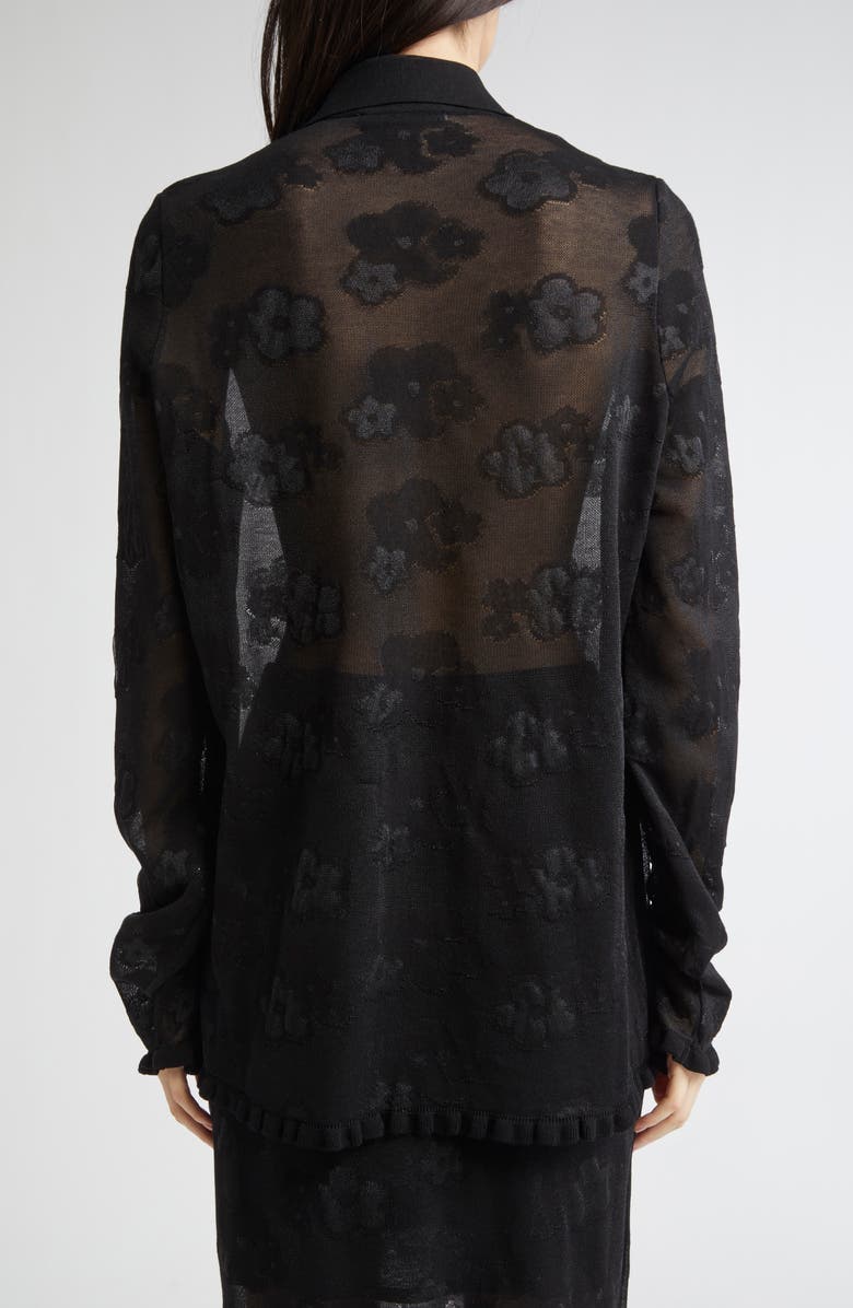 Cecilie Bahnsen Petra Oversize Sheer Jacquard Cardigan, Alternate, color, 