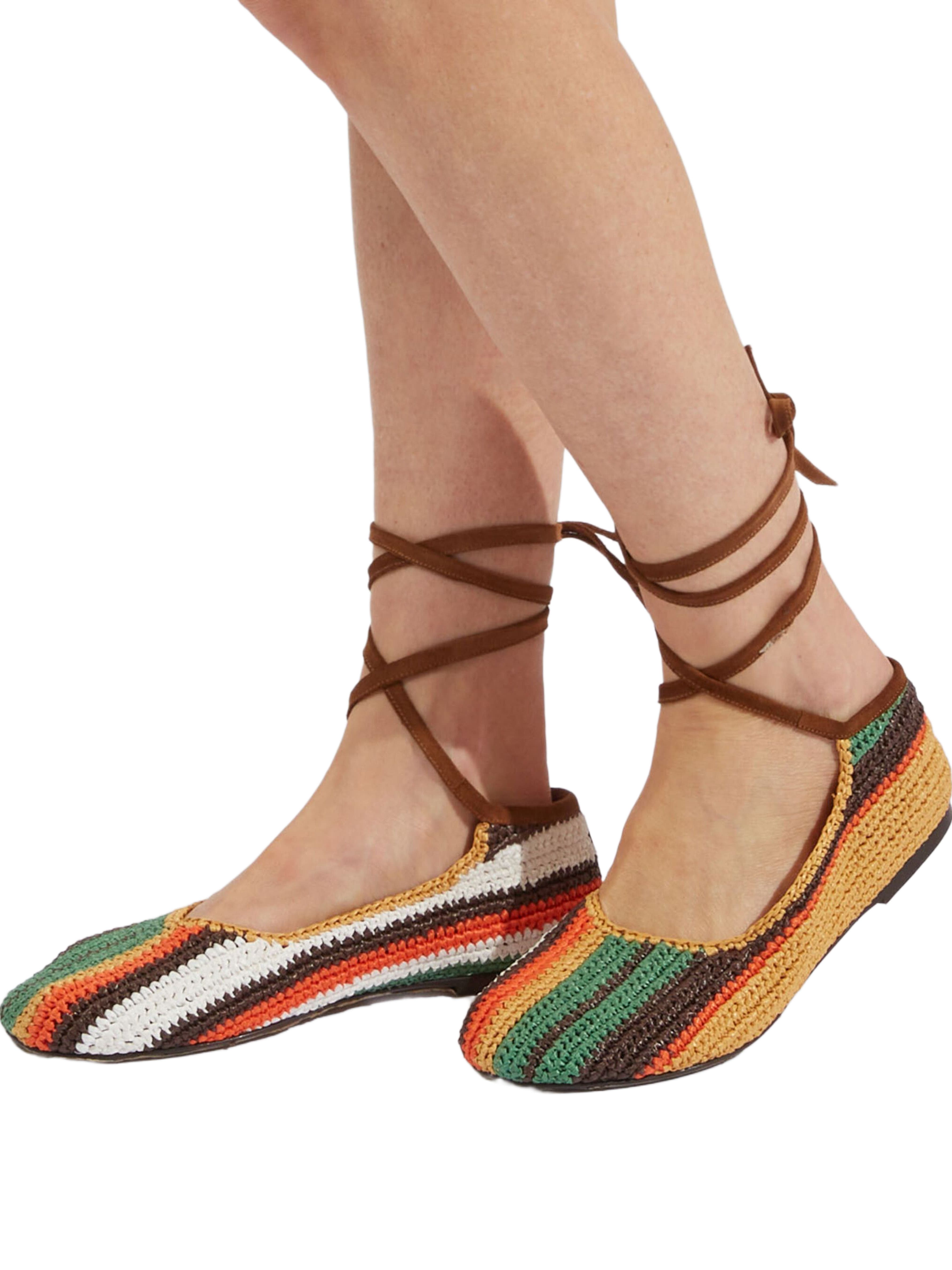 La DoubleJ Ballerina Flats Multicolor Chocolate, Alternate, color, Multicolor Chocolate