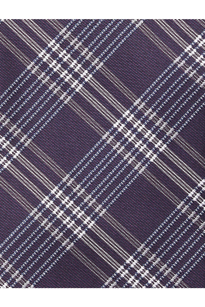 Big & Tall Textured Plaid Tie, Alternate, color, PLUM