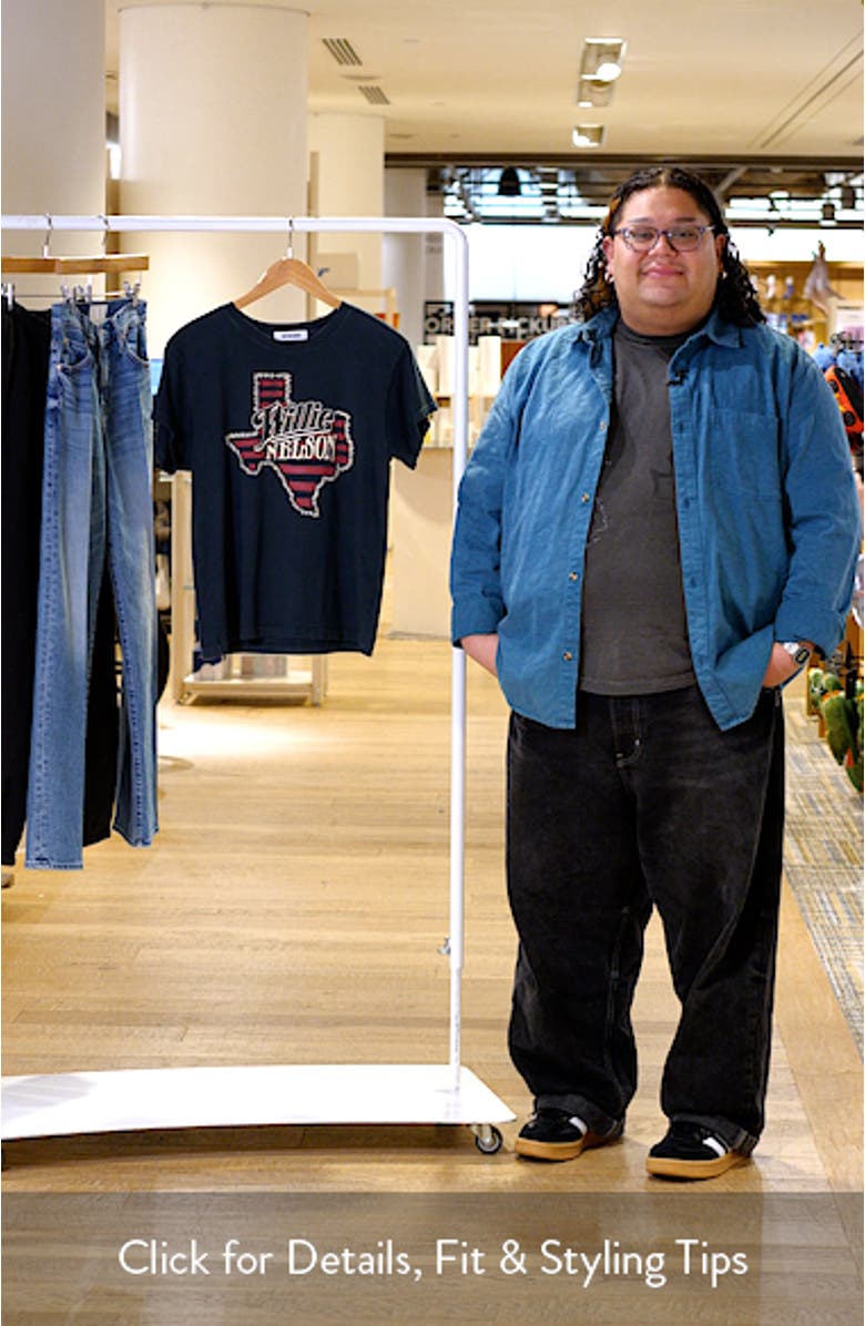 Willie Nelson Texas Stripe Cotton Graphic T-Shirt, sales video thumbnail