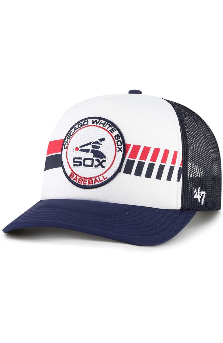 '47 Men's '47 White/Navy Chicago White Sox Cooperstown Collection Wax Pack Express Trucker Adjustable Hat, Main, color, Navy