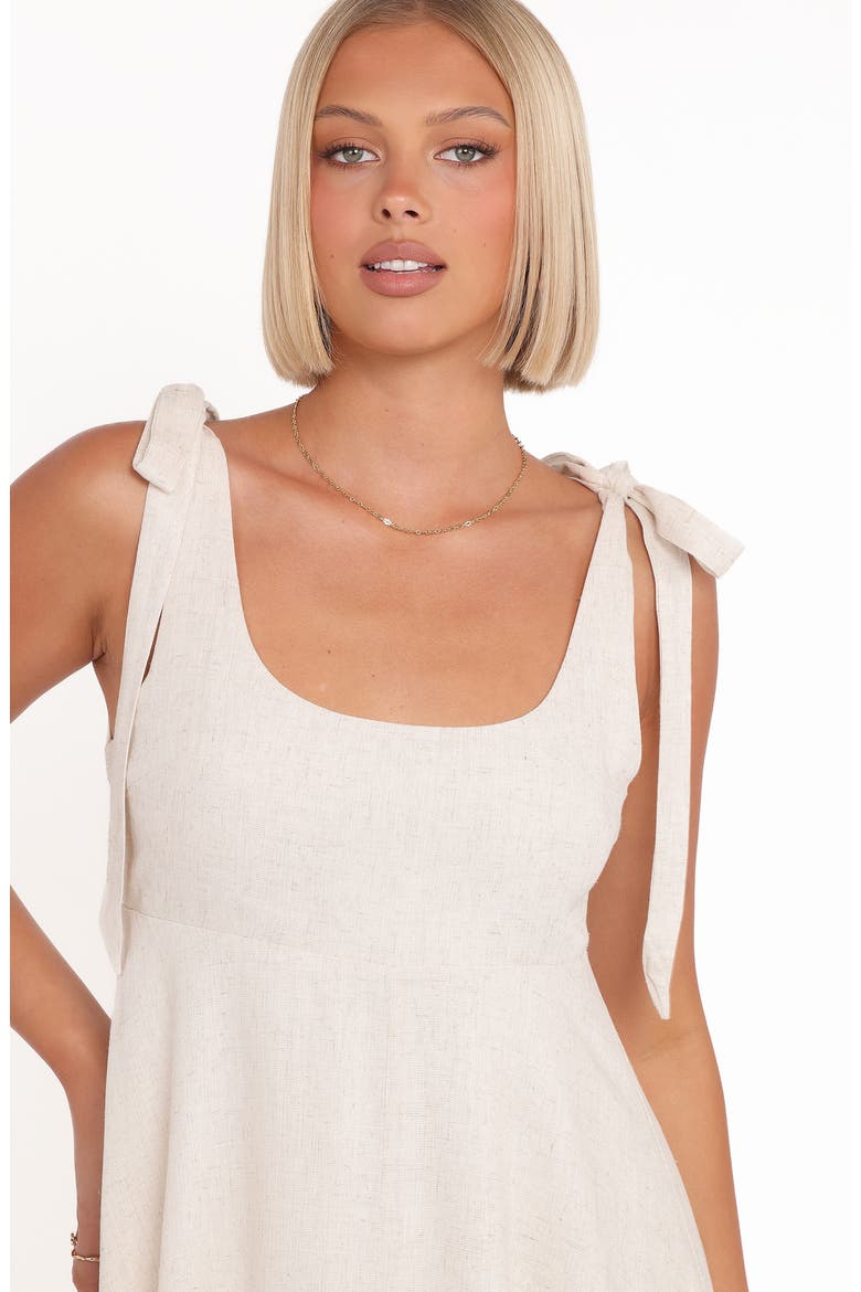 Valara Tie Shoulder Maxi Dress, Alternate, color, OATMEAL