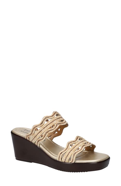 EASY STREET EASY STREET SELVA PLATFORM WEDGE SLIDE SANDAL 