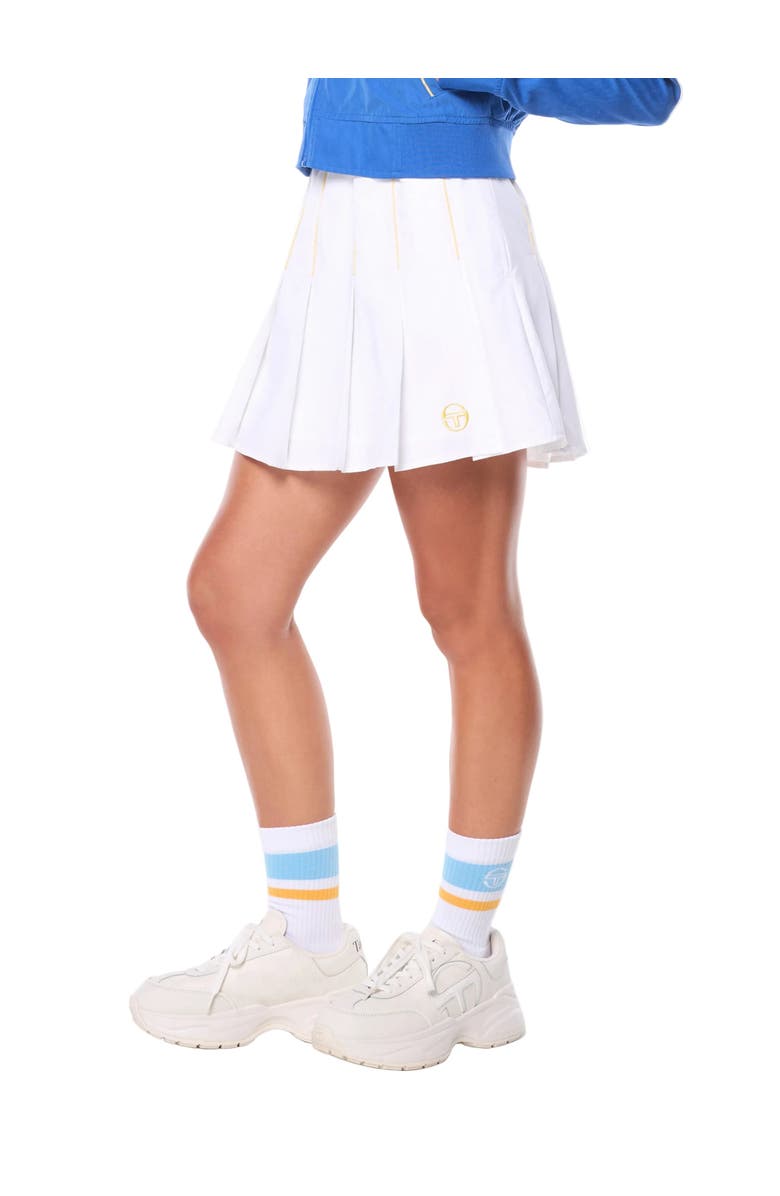 Sergio Tacchini Via Pleated Skirt, Main, color, Brilliant White