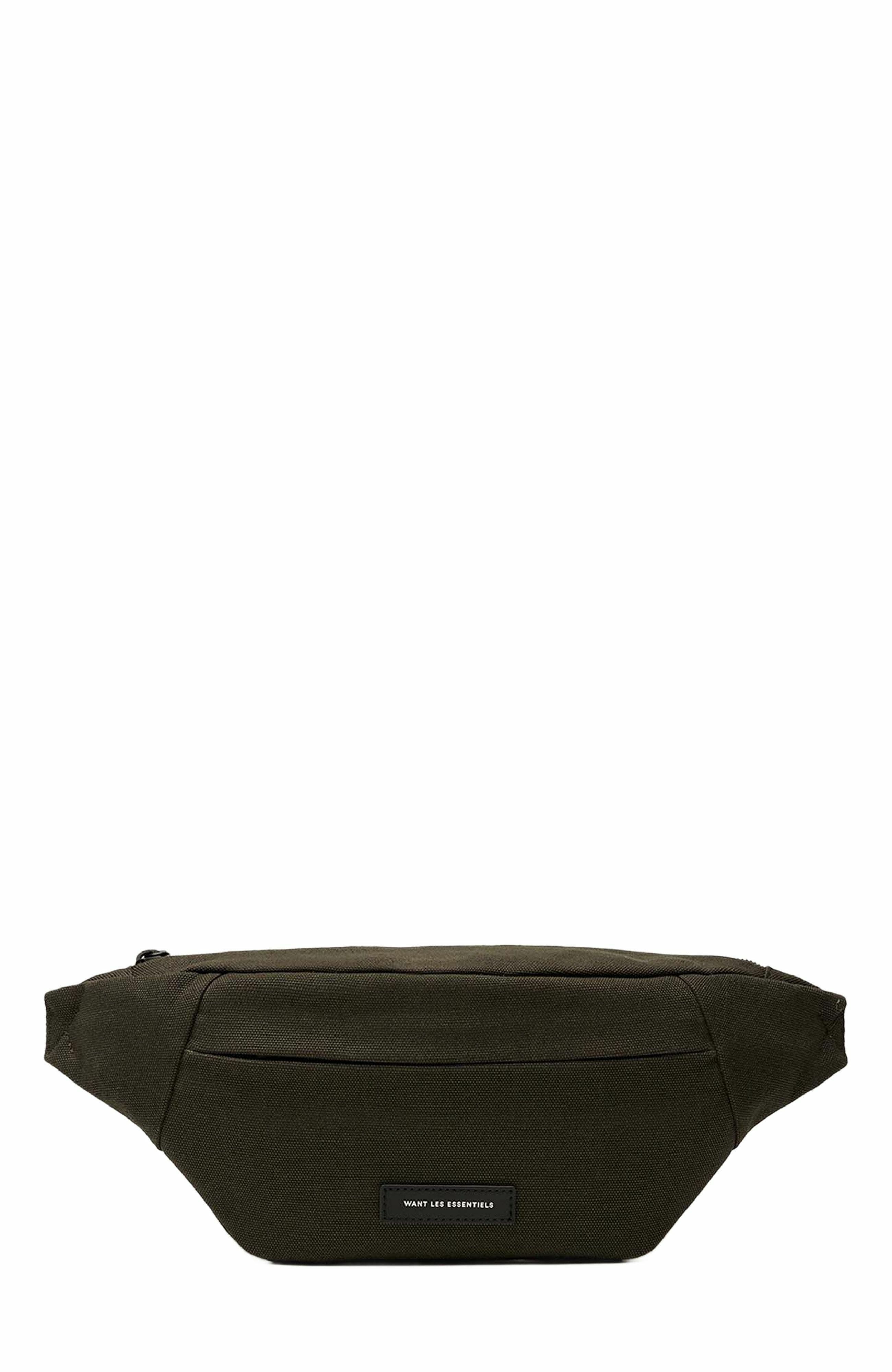 Want Les Essentiels Atlin Organic Cotton Canvas Belt Bag, Main, color, Green