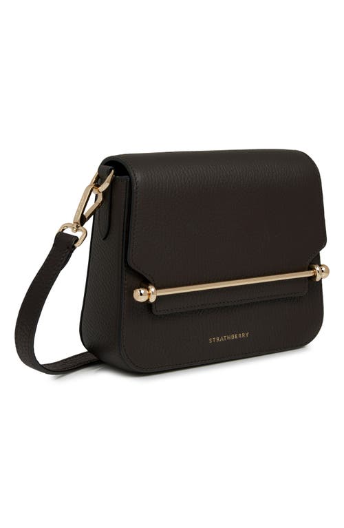 Strathberry Mini Ace Leather Crossbody Bag In Brown