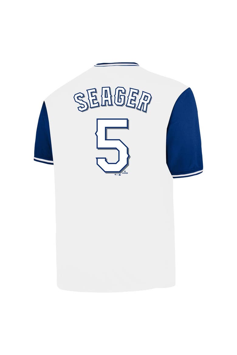 Men's Profile Corey Seager White Texas Rangers Big & Tall Name & Number Birdeye V-Neck T-Shirt, Alternate, color, White