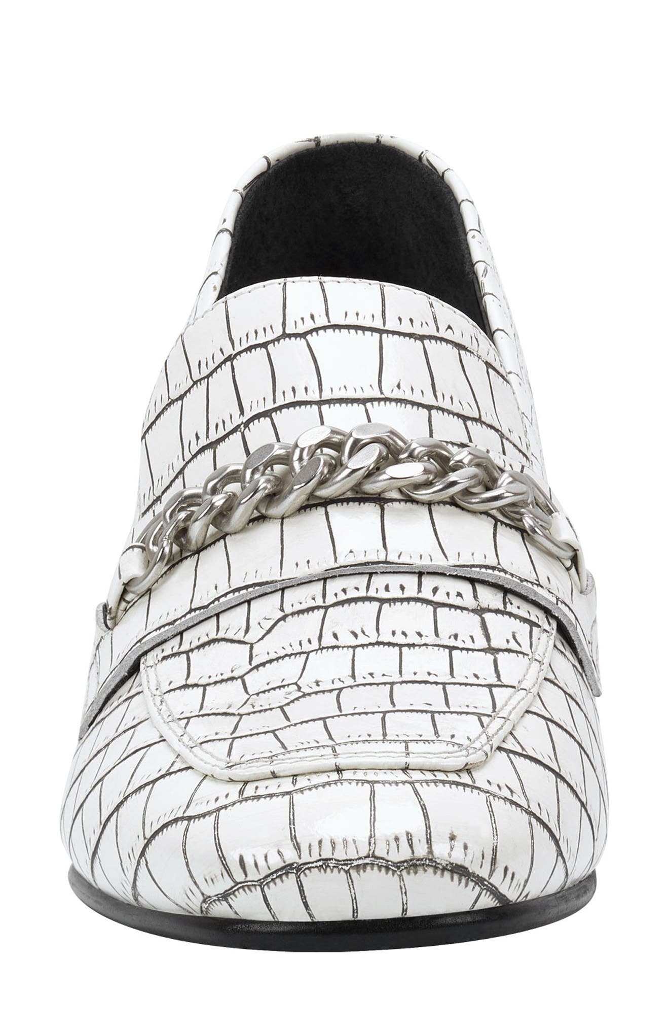 Hanne Loafer Pump, Alternate, color, WHITE LEATHER