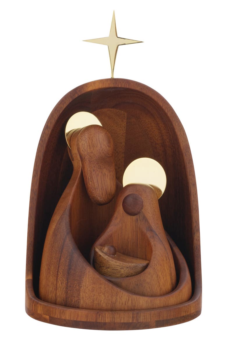 Nesting Nativity Scene, Main, color, BROWN