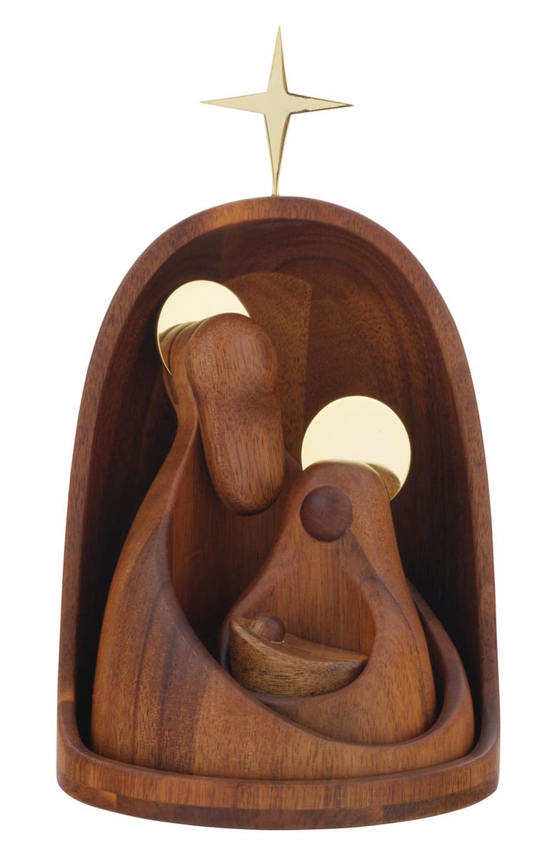 Nambé Nesting Nativity Scene, Main, color, Brown