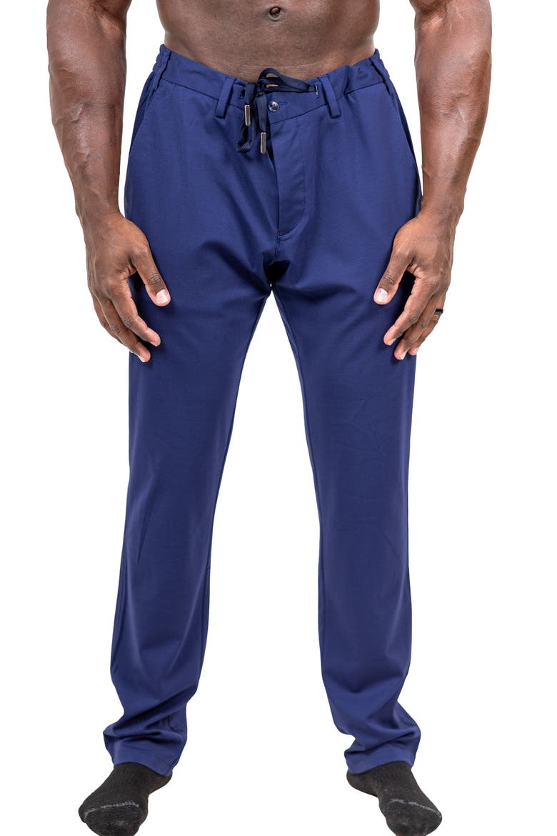 Marthyr Tapered Leg Drawstring Pants, Main, color, BLUE
