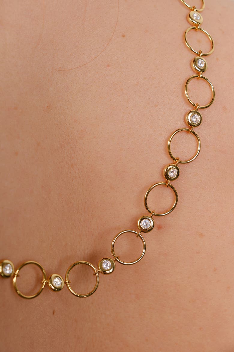 Lattice Necklace, Alternate, color, Gold