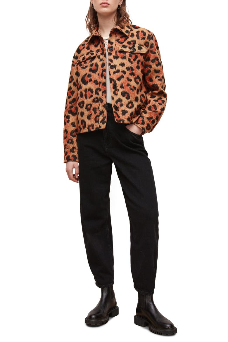 Honor Leopard Print Jacket, Alternate, color, BROWN