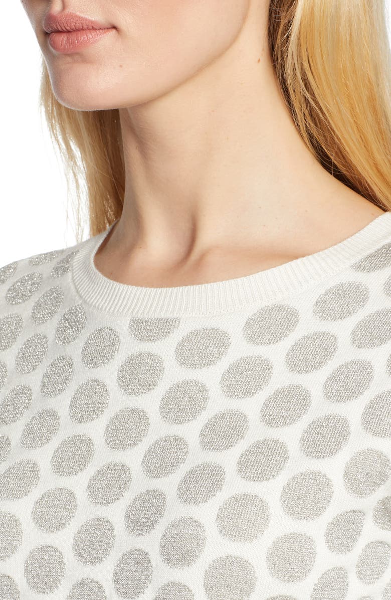 Halogen<sup>®</sup> x Atlantic-Pacific Shimmer Dot Sweater, Alternate, color,