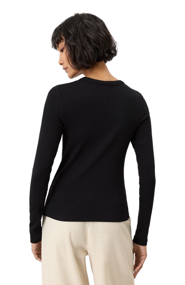 Pact Perfect Rib Layering Long Sleeve Made With Organic Cotton, Alternate, color, Black