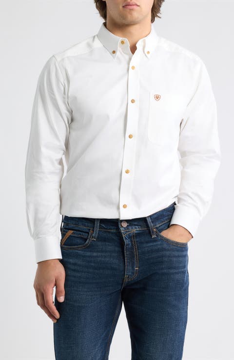 Solid Twill Fitted Shirt