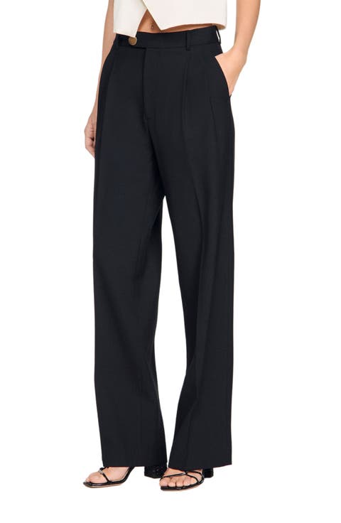 Pressed-crease suit trousers
