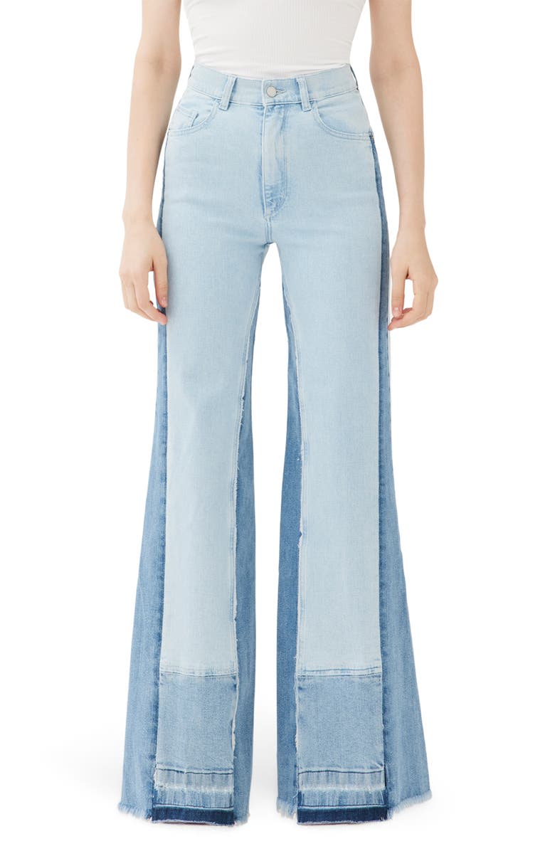 DL1961 x KSENIASCHNAIDER Hepburn Wide Leg Jeans, Main, color, 