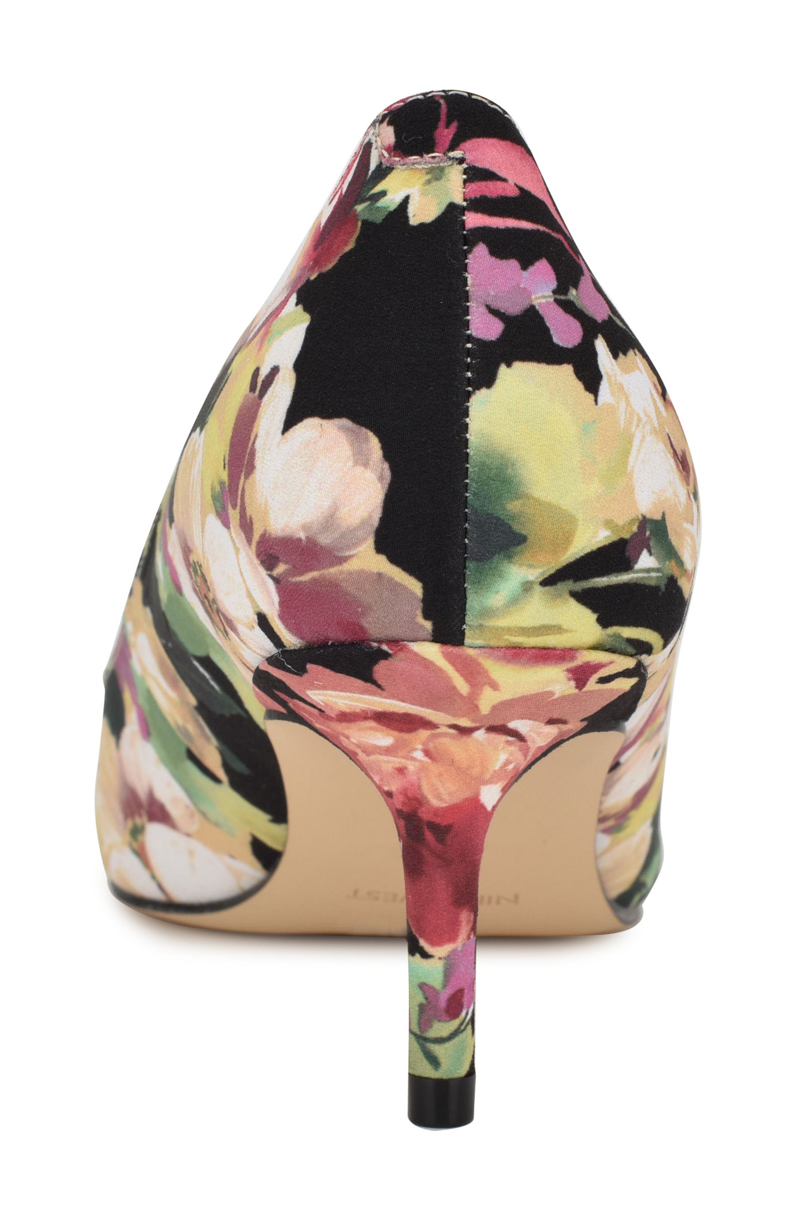 Arlene Pointed Toe Pump, Alternate, color, BLACK FLORAL MULTI