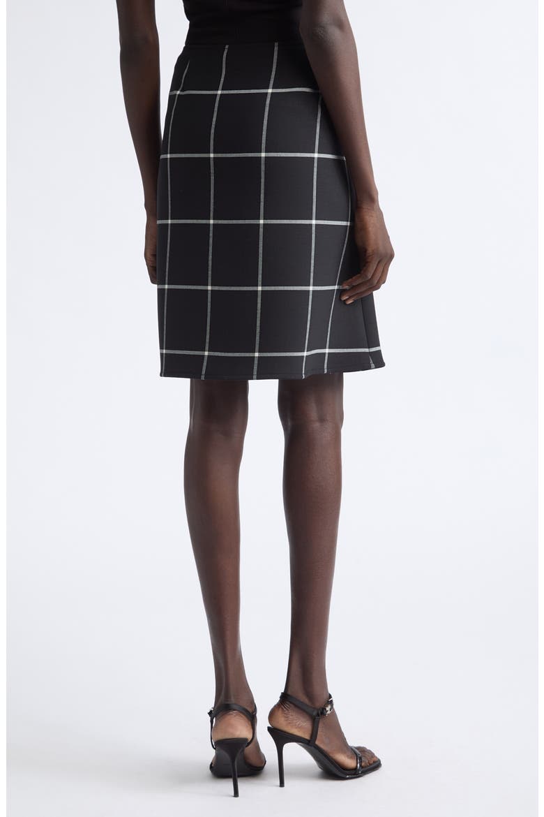 Windowpane Check Skirt, Alternate, color, BLACK/ WHITE