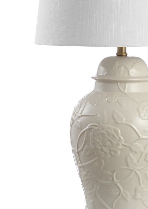 Jonathan Y Naiyou 29.5" Ceramic Classic Traditional Led Lamp Table Lamp, Cream In Cream