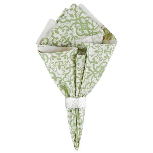 C & F Home C&f Home Althea Floral Cotton Reversible Napkin Set Of 6 In Green