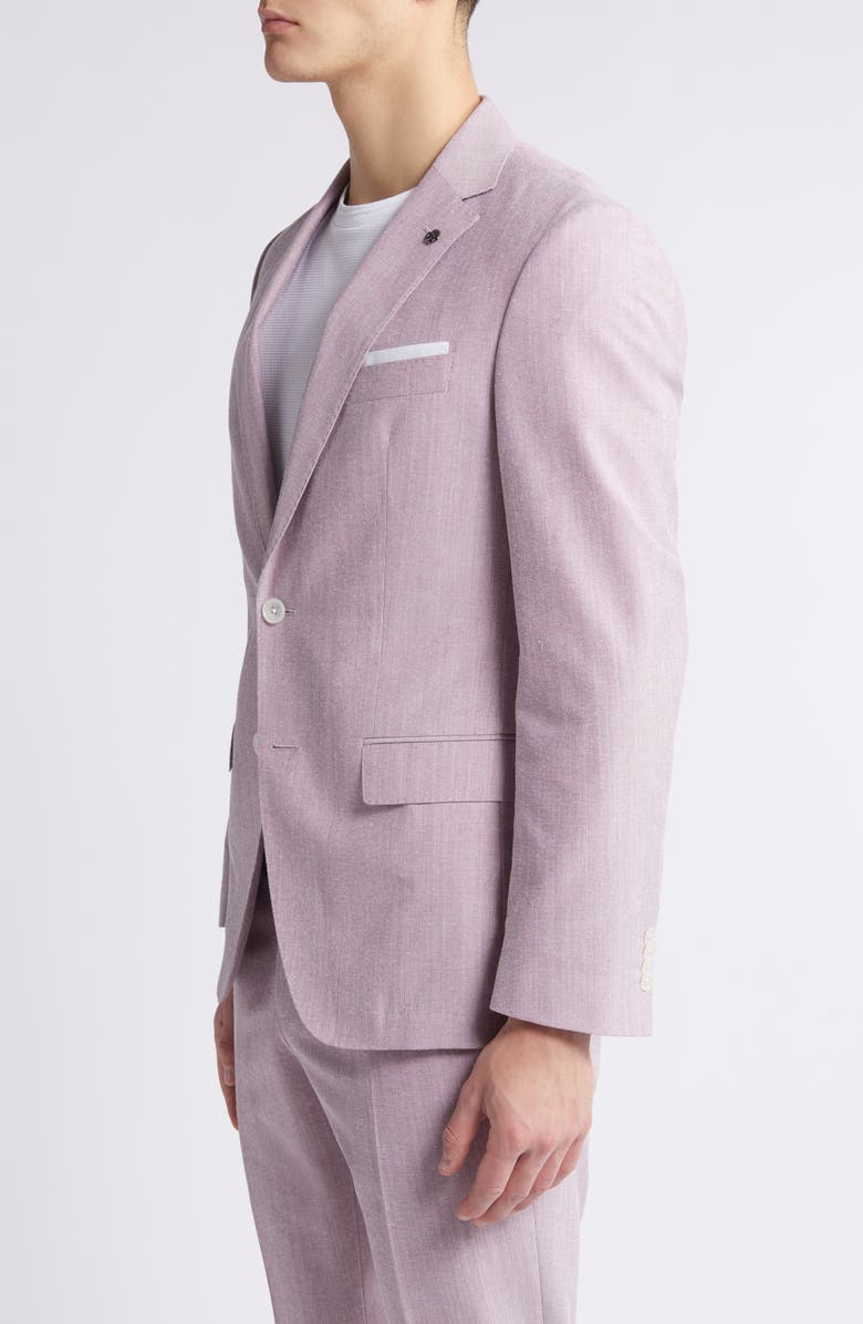 BOSS Hutson Mélange Cotton & Wool Blend Sport Coat, Alternate, color, Dk Rd