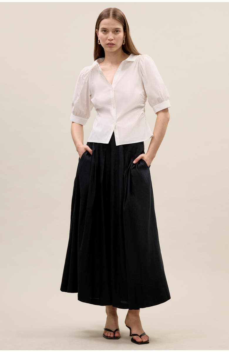 Rebecca Taylor Isla Poplin Shirt, Alternate, color, Milk