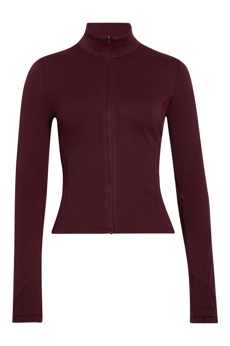 Thrive 2.0 Rib Full Zip Jacket, Alternate, color, BURGUNDY STEM