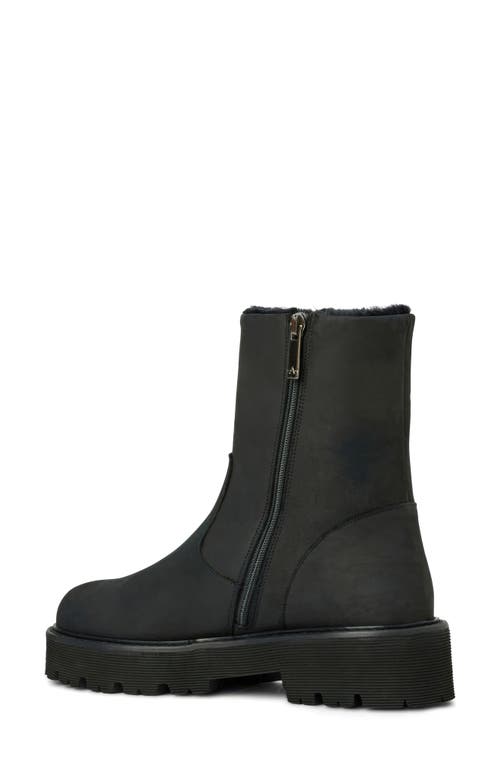 Aquatalia Eloise Genuine Shearling Lined Bootie In Black