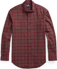 Polo Ralph Lauren Classic Fit Plaid Cotton Twill Button-Up Shirt
