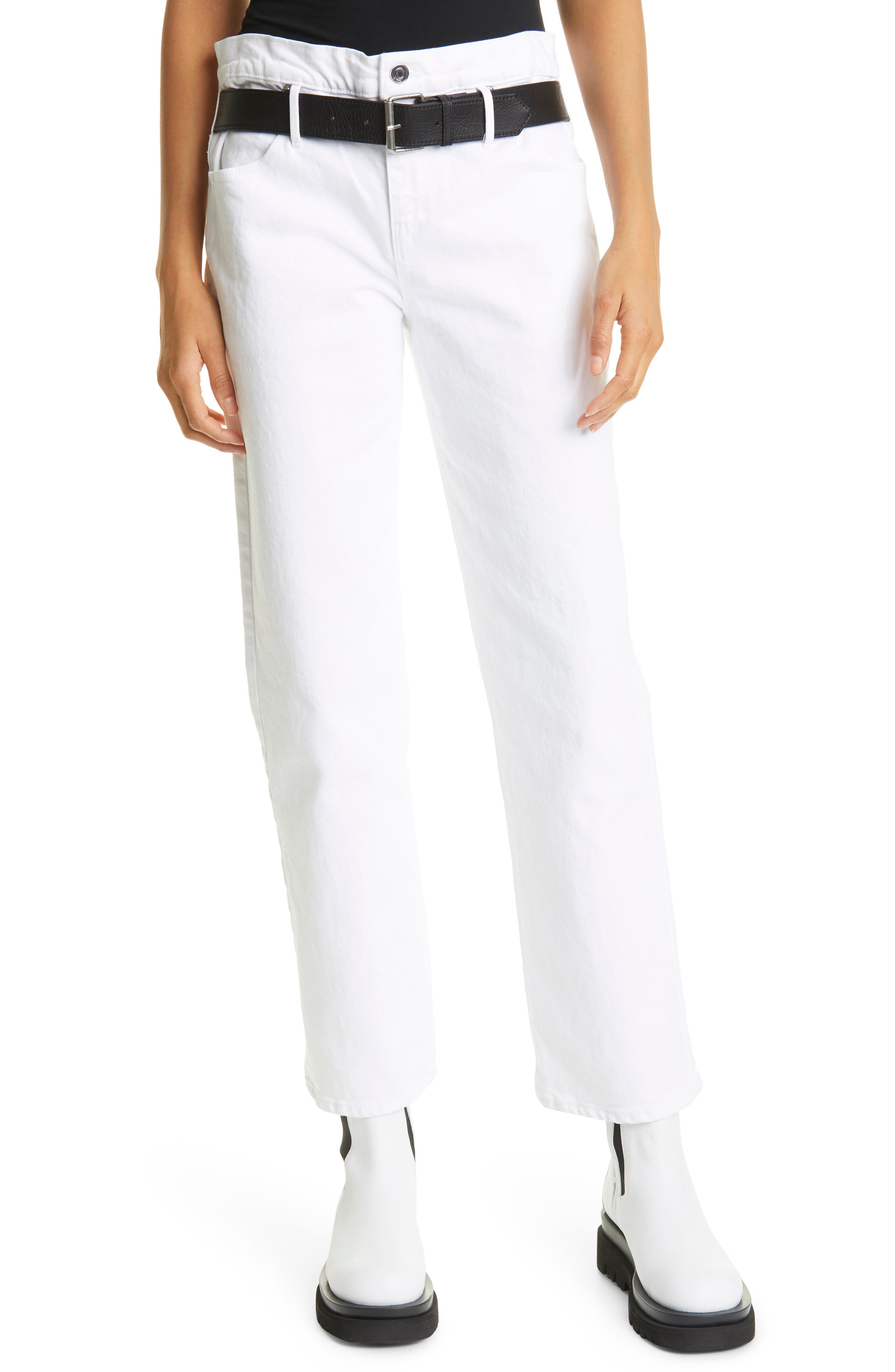 RtA Dexter Belted High Waist Boyfriend Jeans (Women) | Nordstrom