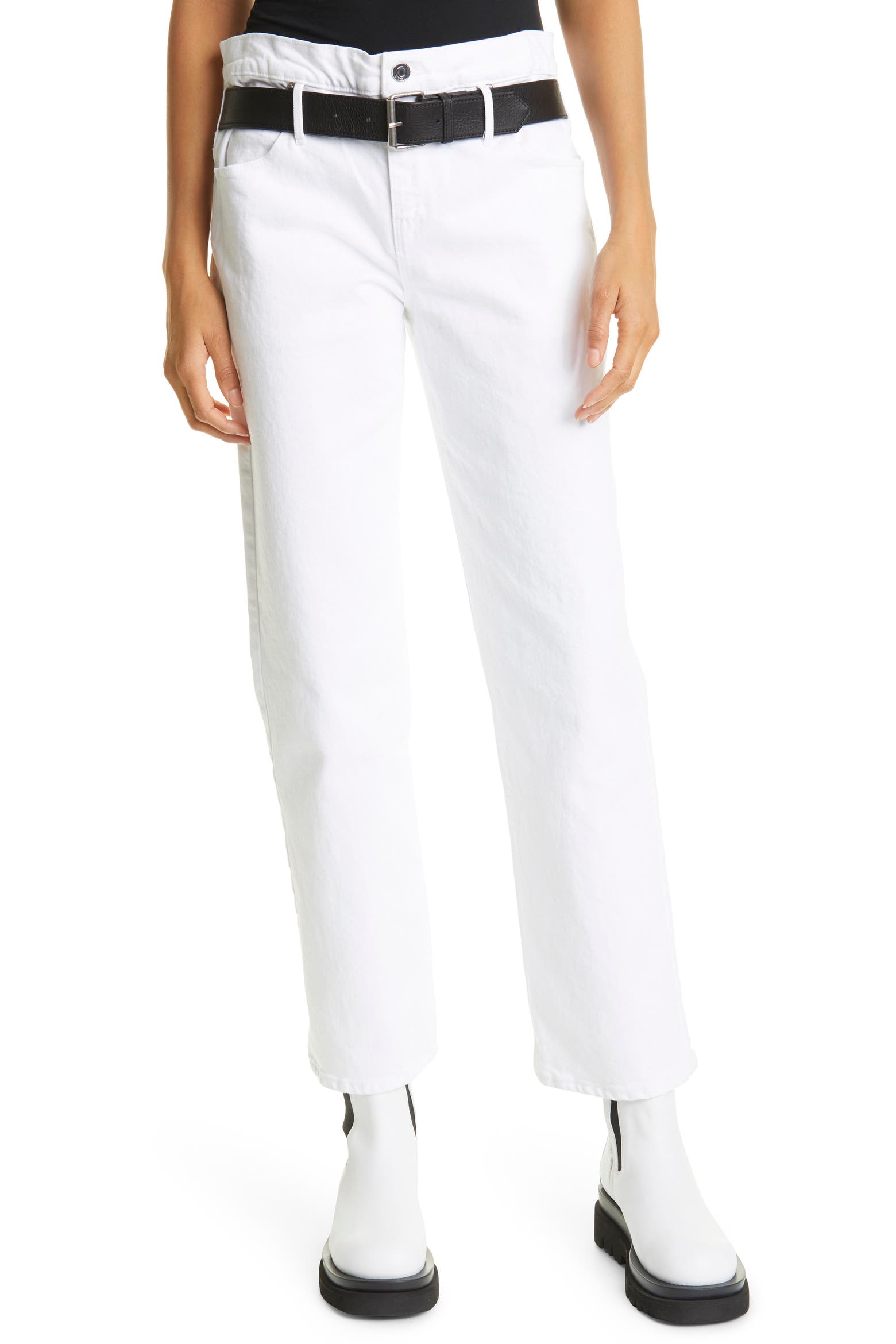 Leather Rta Jeans RtA Dexter Belted High Waist Boyfriend Jeans (Women) | Nordstrom